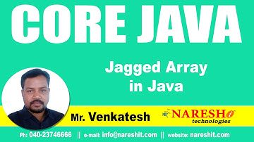 Jagged Array in Java | Core Java Tutorial  | Mr. Venkatesh