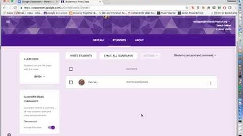 Google Classroom Guardian Summaries