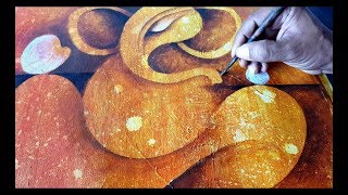 Abstract painting / Abstract GANESHA / Acrylics / Demonstration
