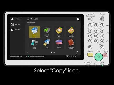 How to perform a 2 sided Copy for iR-ADV Gen3 series