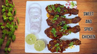 Sweet and spicy Chicken Leg-pieces | Schezwan Chicken Drumstick | Cook With Saba