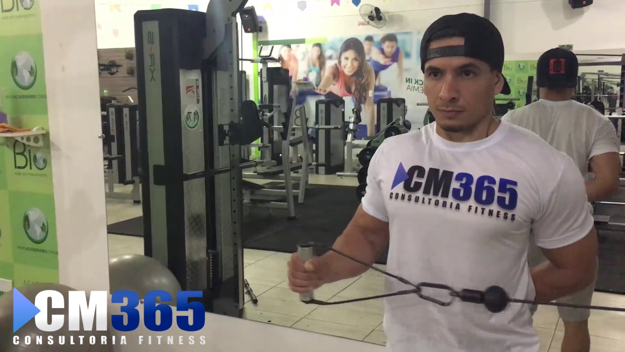 Rotação Externa de Ombro no Cross Over hiit con pesas