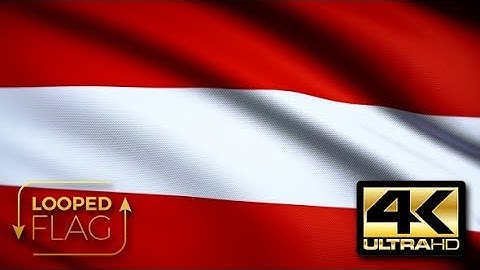 Flag 4K Austria On Realistic Looping Animation With Highly Detailed Fabric | Motion Graphics -