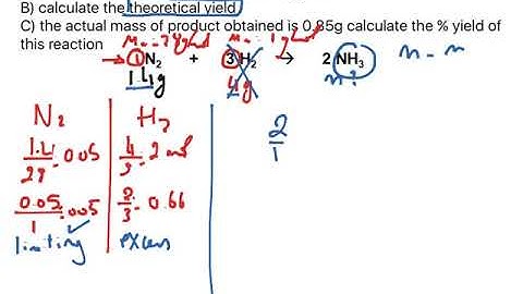 stoichiometry: Limiting reagent - Theoretical and percent yield