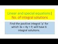 linear and special equation question || 3x + 4y = P , will 6 integral solutions. ||