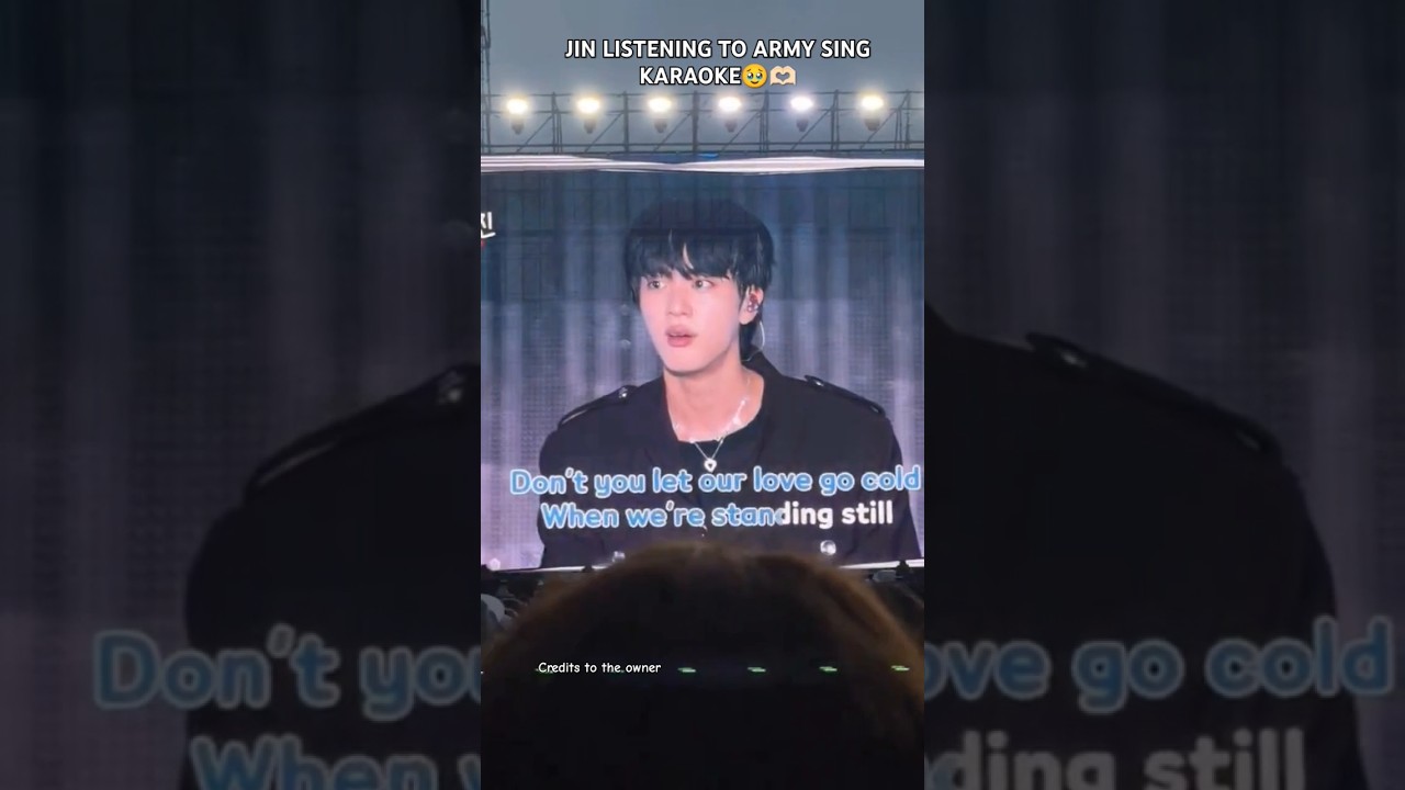 JIN reaction to ARMY singing🥹🫶🏻 #jin #concert #new #viral #bts #trending #shorts
