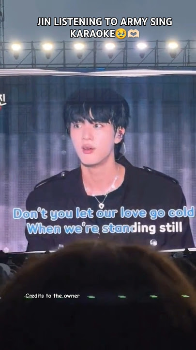JIN reaction to ARMY singing🥹🫶🏻 #jin #concert #new #viral #bts #trending #shorts