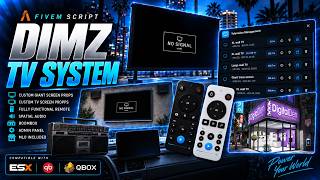[ESX/QB/QBOX] TV System + Digital Den MLO Included | Tv, Giant, Car Screens & Boombox | FiveM Script