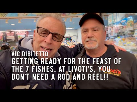 Getting ready for the feast of the 7 Fishes. At Livoti's, you don't need a rod and reel!!