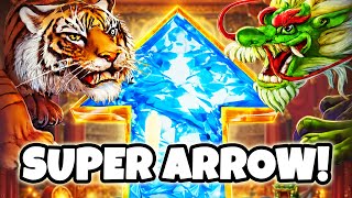 Tiger and Dragon Super Arrow slot - It Just Keeps Going and Going! Double-Up at Ellis Island casino!