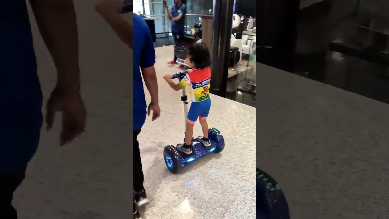 Kids on Electric Hoverboard 