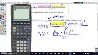 Taylor's Theorem with Remainder- Examples 1 and 2