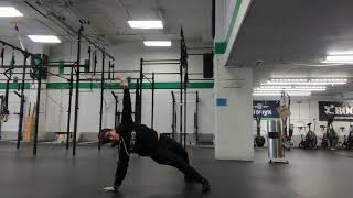 twisting bear stretch