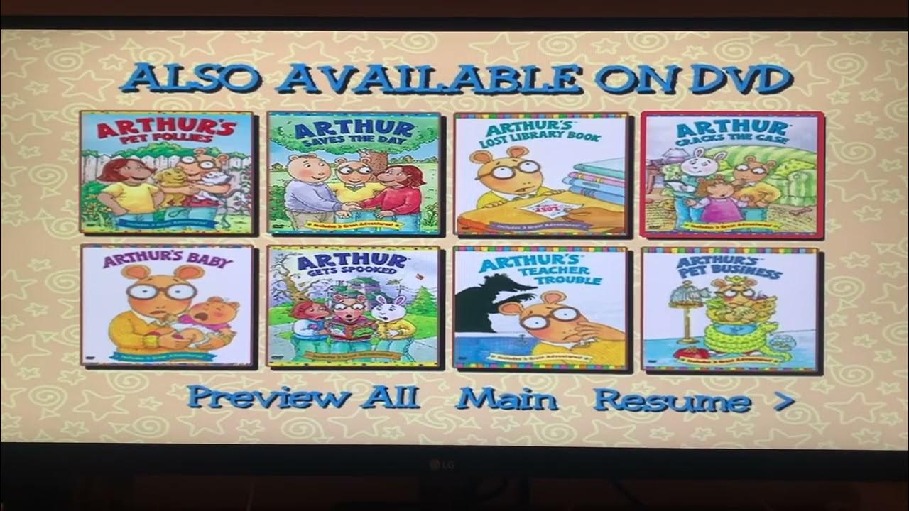Arthur Arthur Makes The Team DVD Menu Walkthrough 2004 YouTube