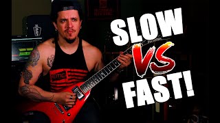 Slow guitar solo VS Fast guitar solo!!! chords