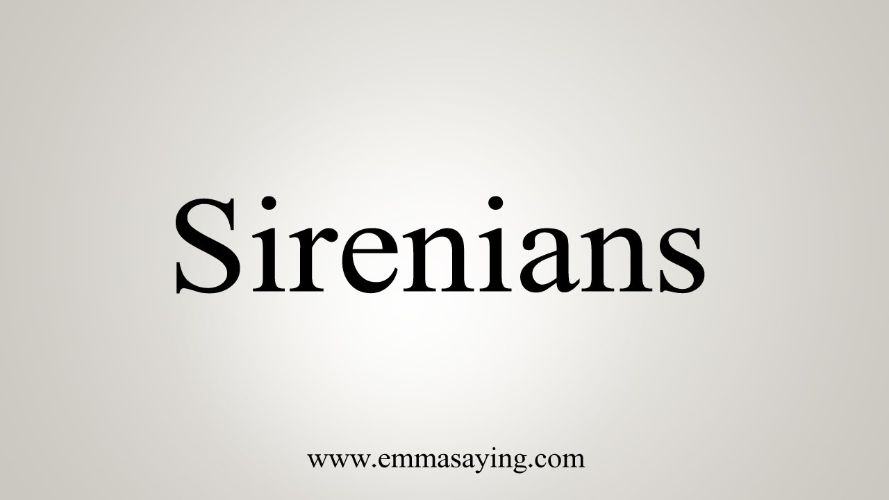 How To Say Sirenians - YouTube