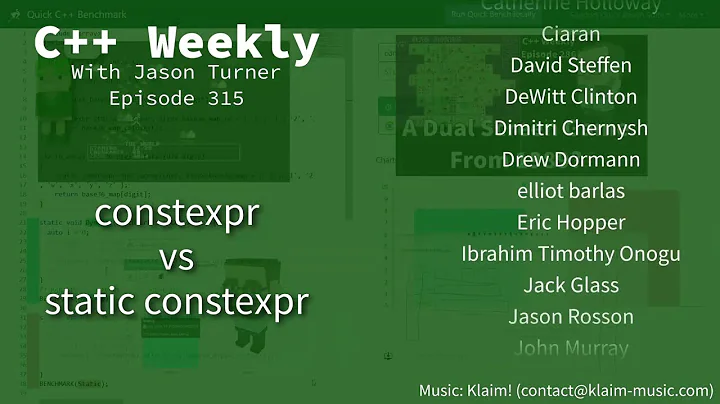 C++ Weekly - Ep 315 - constexpr vs static constexpr
