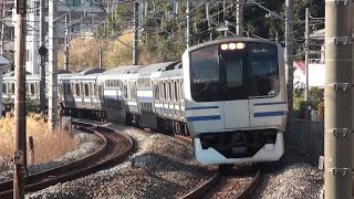 【JR東】横須賀線 普通久里浜行 北鎌倉～大船間 Japan Tokyo JR Yokosuka Line Trains