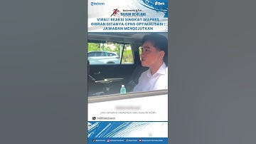 Detik-detik Reaksi Singkat Wapres Gibran Ditanya CPNS Optimalisasi, Jawabannya Mengejutkan