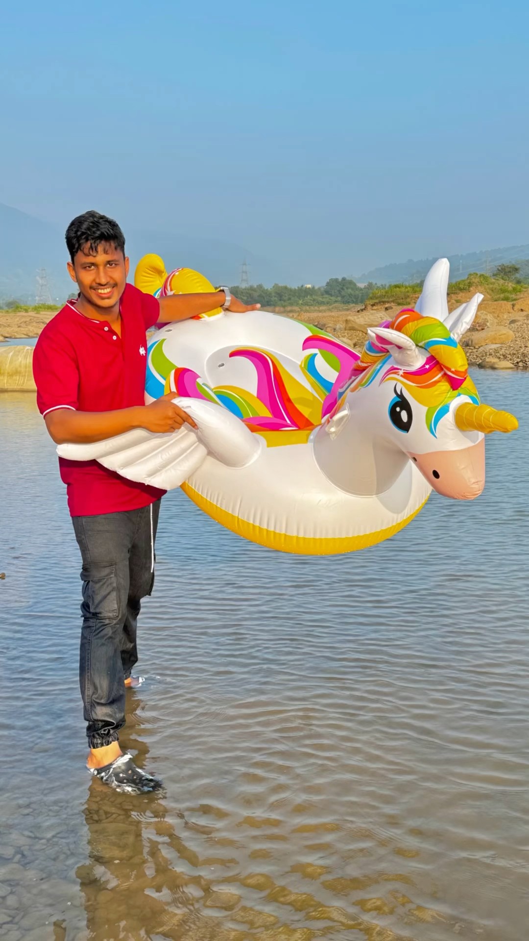VWretails Inflatable Ride-On Swim Float