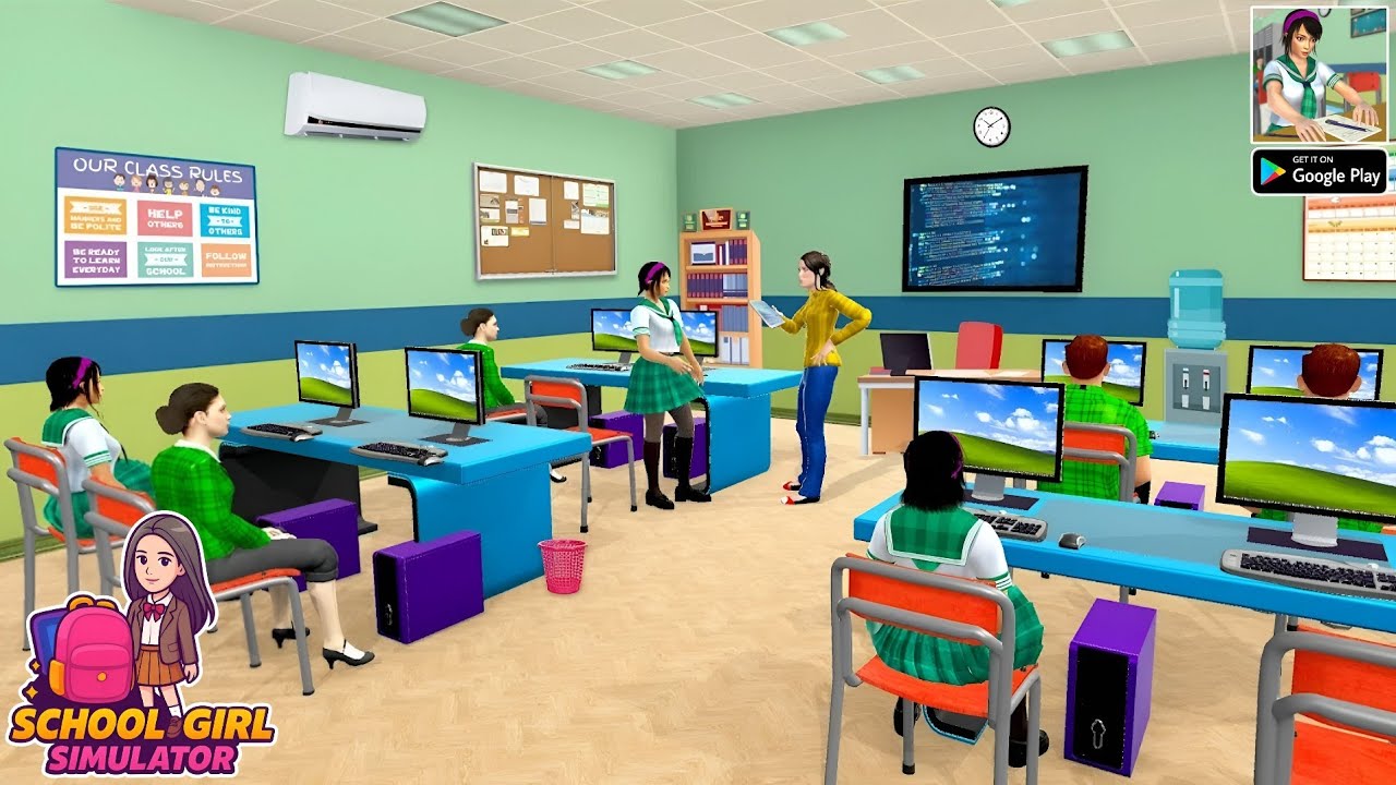 School Girl Life Simulator 3D – First Day at School | Android Gameplay Part 1