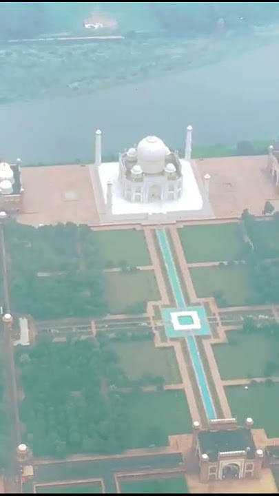 #youtubeshort Aerial view of TAJ MAHAL from indigo flight|rare clip of taj mahal|