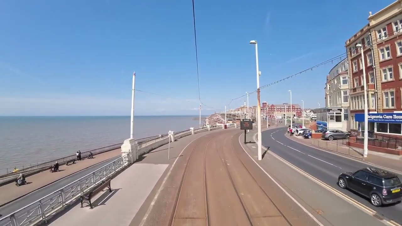 [Cab Ride]Blackpool Tram Double Decker 布莱克浦双层电车[前面展望]