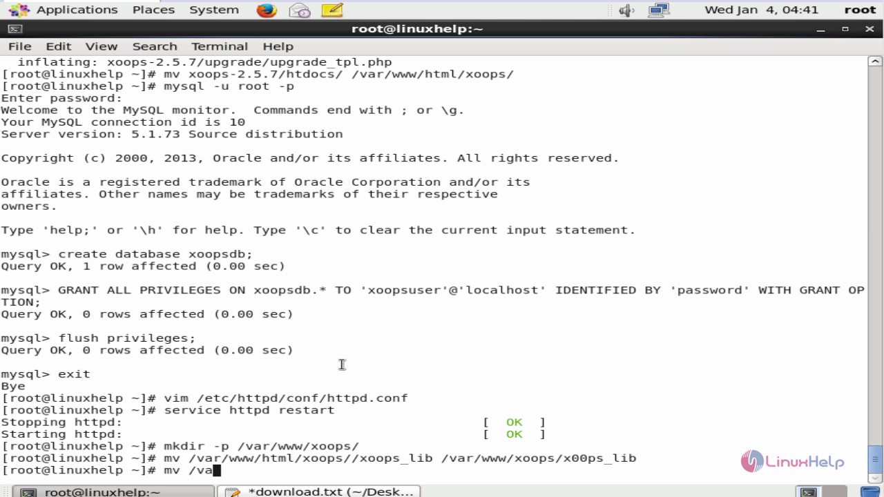 How to install XOOPS in CentOS - YouTube