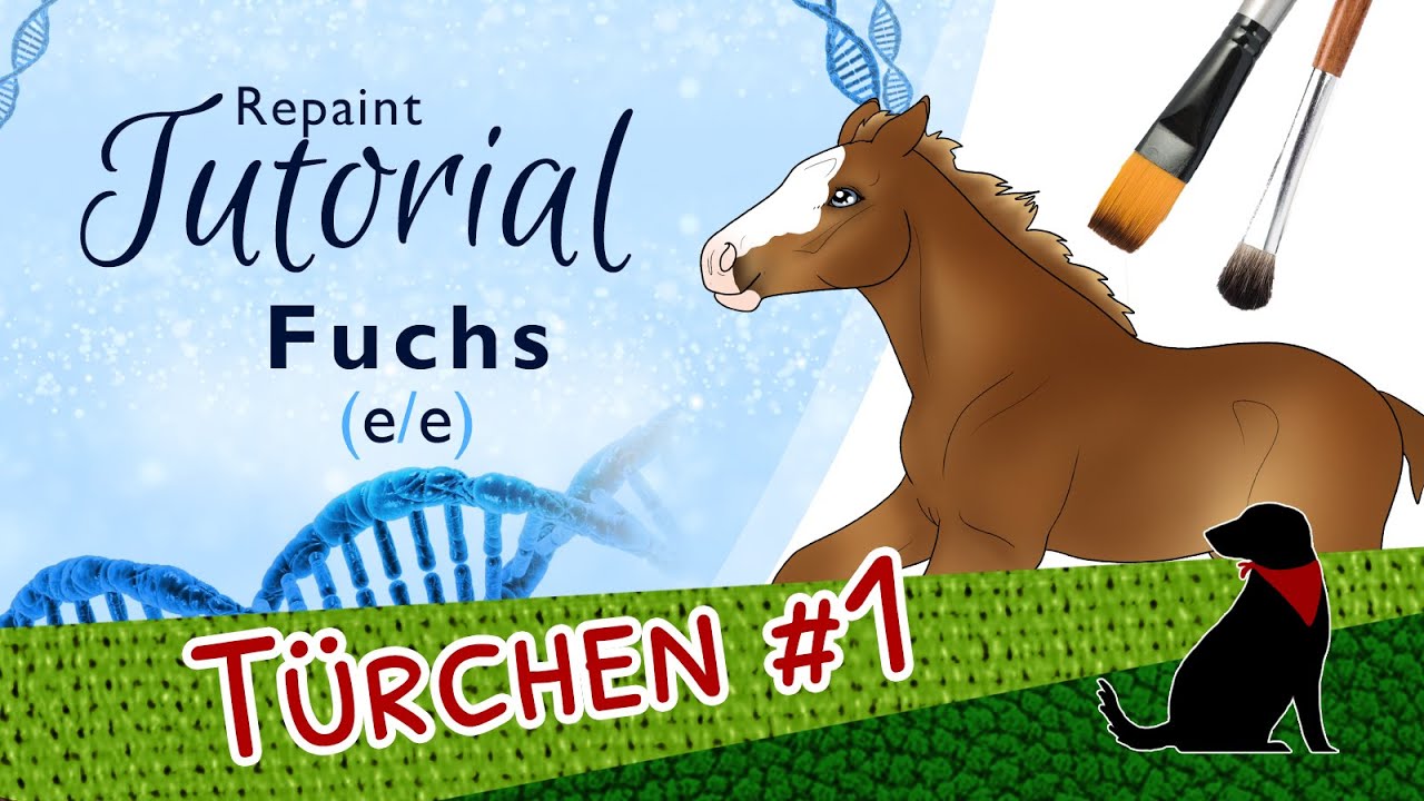 FUCHS REPAINT TUTORIAL (e/e) mit Pastell - Pferdegenetik-Repaint-Kurs - Teil 1