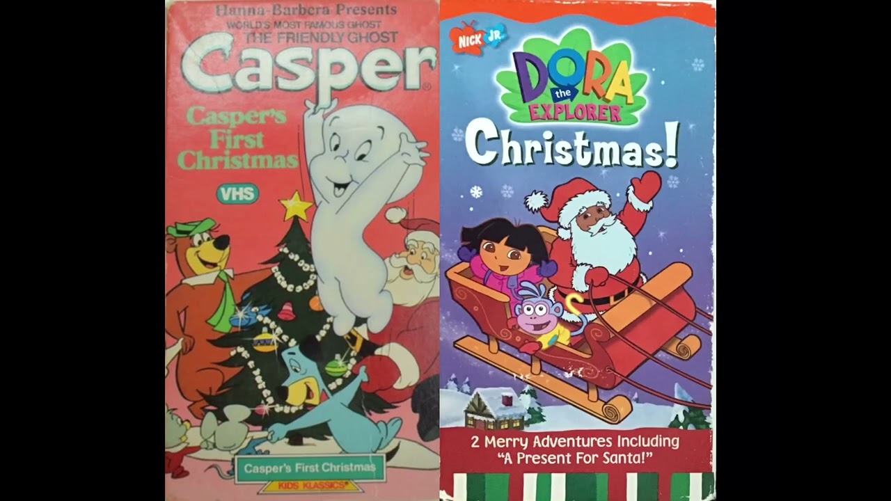Casper's First Christmas and Dora the Explorer Christmas! Vhs 1987