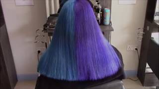 Half and Half Blue and Purple  Jayhair