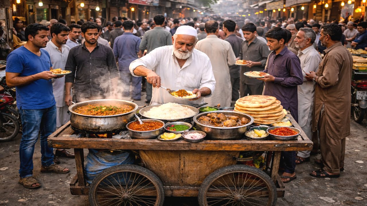 CHEAPEST PAKISTANI BREAKFAST STREET FOOD | ROAD SIDE FOOD TOUR IN PUNJAB | PAKISTAN STREET FOOD