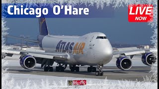 🔴 LIVE: ❄️ WINTER  PLANESPOTTING at CHICAGO O’HARE ✈️ - an AVGEEK PARADISE