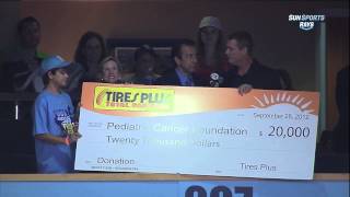 Tires Plus Check Presentation for Home Runs