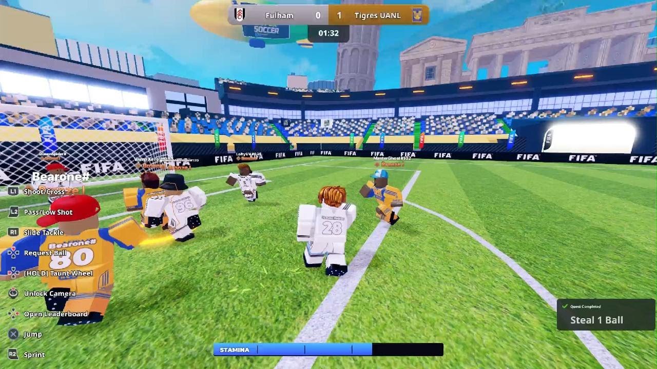 Roblox fútbol táctil