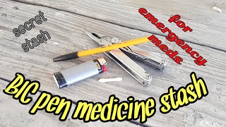 BIC pen med stash.