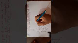 34. Projection of square pyramid resting on hp on one of it's Triangular surface.