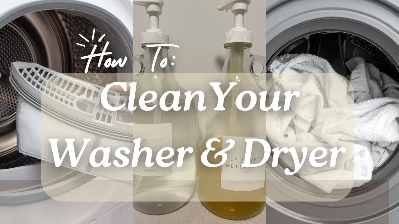How To Clean your Washer & Dryer | Samsung Machines | Plus Laundry Room Reset 