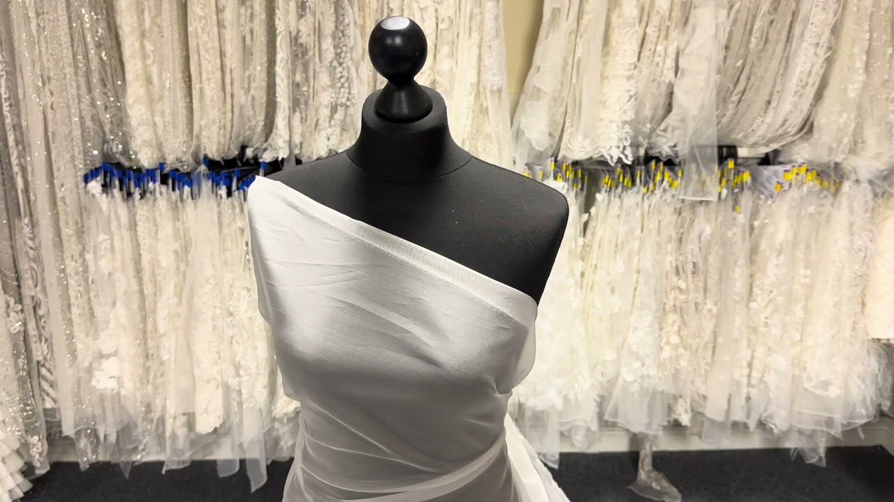 Pale Ivory Silk Organza - P769