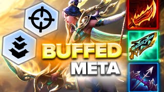 *NEW BUFFED* 4 SNIPER ASHE COMP IS JUST FREE LP!!! | Teamfight Tactics Set 11 Ranked