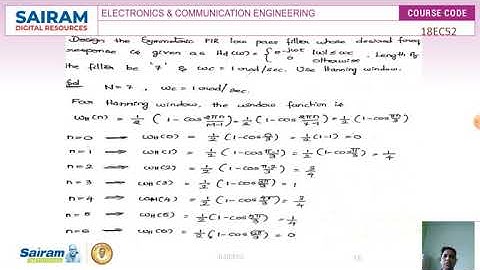 Lecturevideo_18EC52_Module3_DesignofFIR_Filter_Hanning_R.Deepa