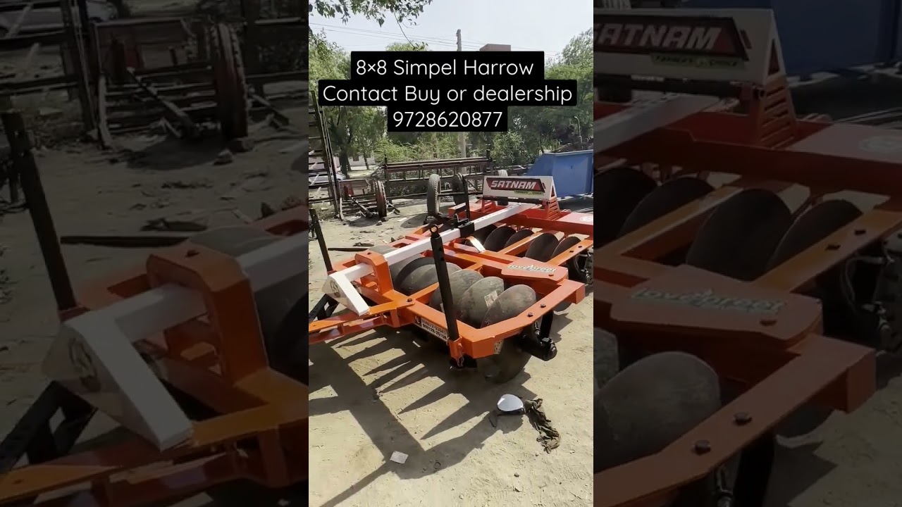 8×8 Simple Disc Harrow | contact For buy || Moga Agriculture Ratia || 