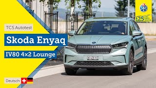 TCS Autotest -  Škoda Enyaq IV80 4×2 Lounge - Kompletter Fahrbericht 2021