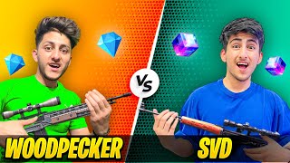 WoodPecker Vs Svd Only One Tap Challenge 😍 50,000 Diamond Giveaway💎 - Garena Free Fire