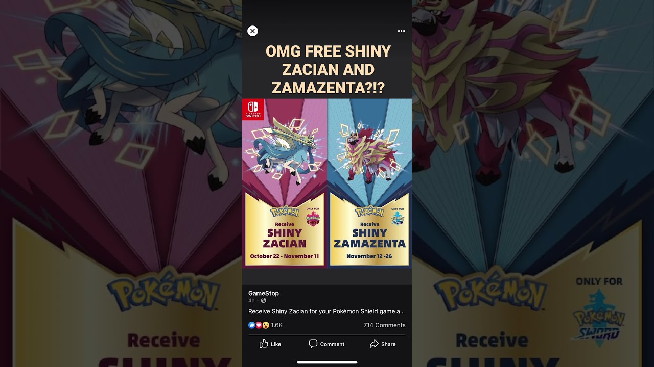 Pokémon Sword e Shield - Consiga Zacian e Zamazenta Shiny de Graça