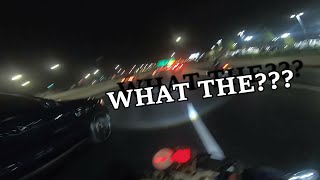 Crazy Driver Lane Splits At High Speed Illegally