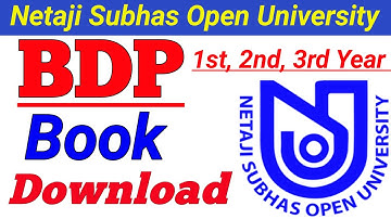 NSOU Bdp Book Download | NSOU Bdp Book | BDP 1st, 2nd, 3rd Year Book Download | nsou university |