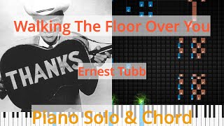 🎹Walking The Floor Over You, Solo &amp; Chord, Ernest Tubb, Synthesia Piano