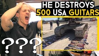 HE DESTROYS 500 GIBSON US GUITARS