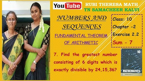 10th Maths _ 2021 2022 _ Samacheer kalvi _  Numbers&Sequences _ Exercise 2.2 _ Sum 7